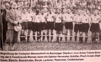 1931-06-14 Begrssung der Endspielmannschaft im Sechzger-Stadion