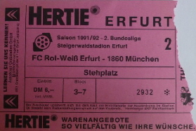 1991-92 Rot Wei Erfurt - 60 2. BL